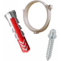 Ensemble de 1 collier tube de descente Ø100 Sable + 1 Vis 7x40mm + 1 Cheville Duopower 8x40mm - Arcanaute