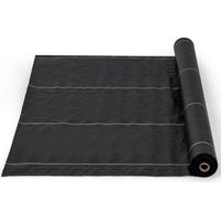 Garden Weed Barrier Fabric 50M x 1M PP Weed Control Fabric w/Guide Line