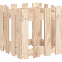 Maison Exclusive - Jardinera con diseño de valla madera maciza de