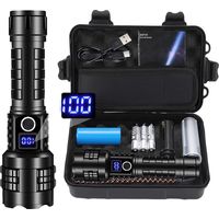Longziming – Lampe torche rechargeable 990 000 lumens – Étanchéité IP67 – Autonomie 12h – Distance d'éclairage 1000m – Aluminium aéronautique