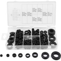 Assortiment de 180 rondelles et œillets en plastique souple pour joints électriques