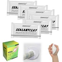 Lot de 6 pâtes d'étanchéité améliorées — Pâte de réparation et d'étanchéité à séchage rapide Pâte de réparation express pour raccords de tuyauterie, trous muraux et fissures.