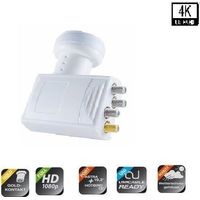 LNB Unicable SMART TITANIUM TU82L, 0.1dB High Gain 55dB avec 3 Legacy / Filaire LTE blindé / 4K 3D UHD Ready