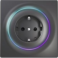 Prise murale Fibaro type F, noire Z-Wave UE Fibaro