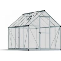 Greenhouse Mythos 6 x 10 - Polycarbonate - L306 x W185 x H208 cm - Silver
