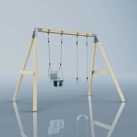 PolarPlay Schaukel Papagei aus Holz in Blau