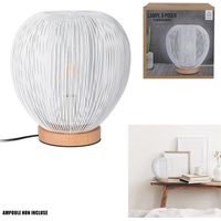 Lampe À Poser - HOME DECO FACTORY - Sobre - Élégante - Blanche