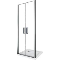 Glastür für Dusche mit 6 mm Dicke und Schwenköffnung im Saloon-Stil, die sowohl nach innen als auch nach außen geöffnet werden kann. Höhe 190 cm 67-70 CM. verstellbar