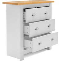 4-Drawer Chest for Bedroom Light Wood Top White Dresser Storage Cabinet