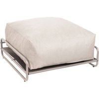 Pouf pour salon de jardin modulable avec structure beige - Mixi