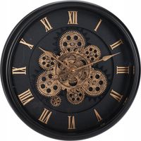 Home-Styling-Collection Reloj moderno negro 38 cm