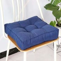 Dicke Stuhl-Sitzkissen. weiche Stuhlkissen für Esszimmer. Innen- und Außenstuhlkissen für Garten. Heimbüro (45 x 45 cm. Blau)
