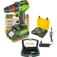 Procraft PA18PRO DFR-1B-C Avvitatore a batteria 20 V 30 Nm Brushless + 1x batteria 2,0 Ah + caricabatteria + valigetta