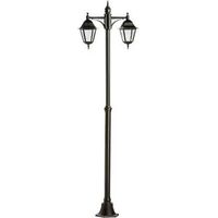 LAMPIONE '4 FACCE' 2 LANTERNE Colore nero cm.190