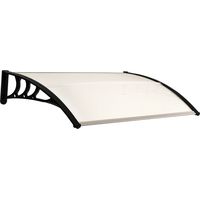 Auvent de porte d'entrée 100 x 75 cm - Auvent en polycarbonate transparent, style en appentis