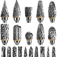 20pcs Fraise Carbure, Ensemble de Fraises Rotatives en Acier au Tungstène, Taille 1/8", pour le Travail du Bois, le Polissage des Métaux, la Gravure, le Perçage