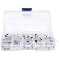 Lot de 100 diodes redresseuses 1N4001-1N5819, kit de composants électroniques pour usage industriel.
