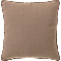 Coussin carré coton et polyester beige - 45x45cm