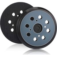 2 Pièces 125mm Tampon de Ponceuse de Remplacement Orbitale à Crochet et Boucle à 8 Trous Plateau de Ponçage (Bleu)