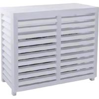 Cubierta de aire acondicionado de composite blanco, dimensiones exteriores 950x420x720mm.