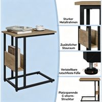 Petite table basse, table d'appoint étroite, table basse, table d'ordinateur portable (seulement avec table)