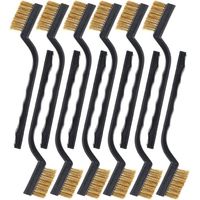 Brosse métallique en laiton SUJAYU antirouille, petite brosse métallique pour le nettoyage, décapant pour peinture sur métal, bois, peinture textile en aérosol Rustoleum (Laiton, 12,00)