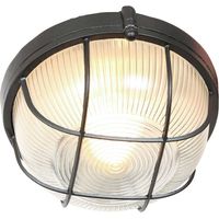 Mexlite - plafoniera - Lisanne - nero - vetro metallo - Ø 17cm -