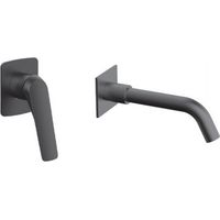 Miscelatore lavabo da incasso in ottone con finitura gun metal KAM-L GUN METAL kamalu