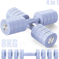 Haltère Musculation Réglable 4-en-1, Lot de 2 Poids de 1 à 4 kg, à Domicile ou en Salle De Sport, pour Hommes et Femmes, Bleu, MERACH