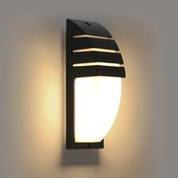 Goeco – Applique murale LED noire 12W – Lumière chaude 3000K – Étanchéité IP65 pour extérieur – Flux lumineux 1300LM – Design moderne