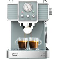 Cecotec – Cafetière à dosettes express 1350W – 20 bars avec manomètre – 2 thermoblocks – Buse vapeur orientable – Réservoir 1,5L