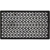 ZERBINO STELLATO NERO CON BORDO 40X70 CM- ISMAR- 5,0 pz