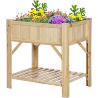 Letto Orto Rialzato 6 Scomparti Legno Abete 78,5x58x81cm
