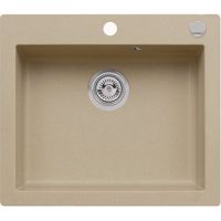 Alveus Cortina - Fregadero de granito 57x50 cm, con control de desagüe, beige 1133446