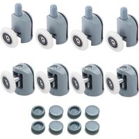 YMYNY Sliding Shower Door Rollers, 8 Pack Shower Door Rollers, 23mm Shower Door Rollers, Shower Cabin Rollers for Bathroom, 4 Upper and 4 Lower