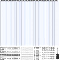 Rideau à Lanière PVC - 183x244 cm - Rideau Lamelles Transparent