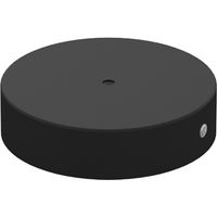 Rosone Serracavo Interno Metallo Nero 1 Foro D8Cm