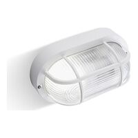 PLAFONIERA OVALE GRIGLIA BIANCO