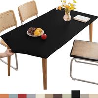 – Nappe rectangulaire ajustée en vinyle – Bords élastiques – Lavable, imperméable, résistant à l'huile – 120x60cm pour intérieur et extérieur - Black4FT