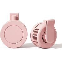 Mini Ventilateur à Pince USB Rechargeable, Ventilateur Portable 3 Vitesses 900mAh, Rotation 360° pour Voyage et Bureau(Rose)