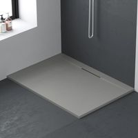 Mineralguss-Duschwanne extra flach LYRA GRAU 70x180cm