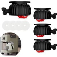 Lot de 4 roulettes autocollantes pivotantes à 360° pour petits meubles, poulies, poulies pour petits meubles, poubelles, appareils de cuisine, rangement en étain, chariot, fours à micro-ondes