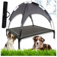 Überdachtes Hundebett XXL, erhöht, für Touristen, Gartenterrasse, UV-beständig