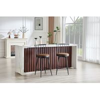 Tabouret de bar moderne en métal de style Windsor avec assise rembourrée, idéal pour les îlots de cuisine, les bars et les restaurants tabouret de bar de style industriel à hauteur de bar style vint