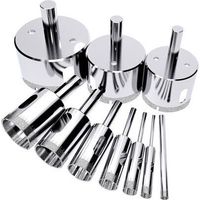 10-teiliges Lochsägen-Set, Fliesenlochschneider, Diamantsäge (Lösungsmittel für Glas, Porzellan, Keramik, Granitstein) 6–50 mm