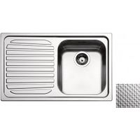 Apell RO791ILAC Serie Venezia Lavello da Incasso 1 Vasca con Gocciolatoio Sinistro Acciaio Inox Antigraffio 79x50 cm colore Acciaio inox