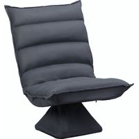 Sessel, drehbarer Sitz, neigbare Rücklehne, weiche Polsterung, atmungsaktiver Bezug, Dunkelgrau, 62 x 70 x 95cm