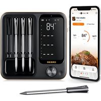 Thermomètre cuisine INKBIRD INT-14-BW Thermomètre à Viande 4 Sondes WiFi/Bluetooth/Local Application Précis ±1 °C/±1,8 °F IP67