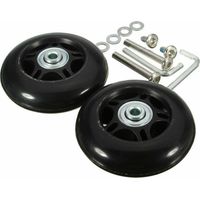 Reisegepärräder 2 Stück, Ersatzradlagerreparatur, 60x24mm, schwarz