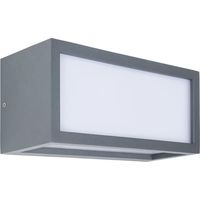 Quanta aplique exterior negro rectangular para bombilla E27